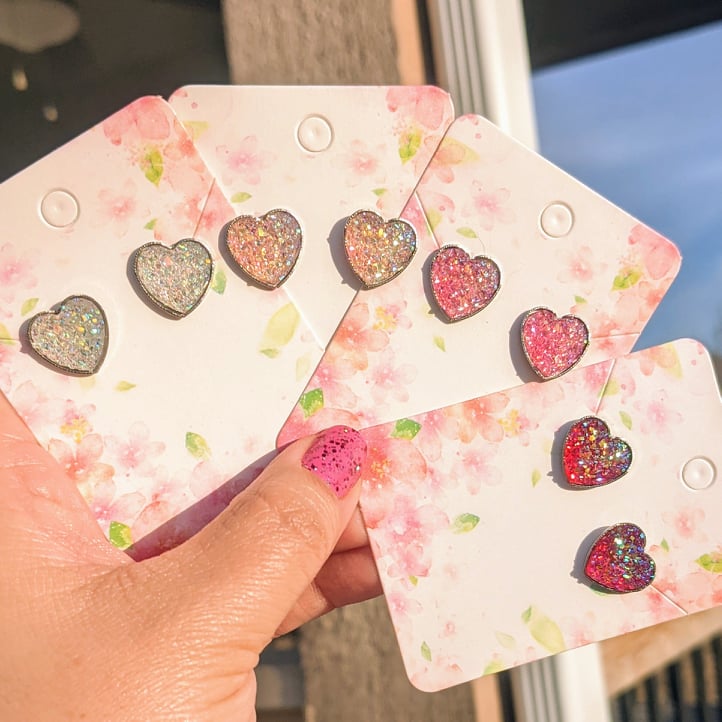 I Heart You druzy earrings