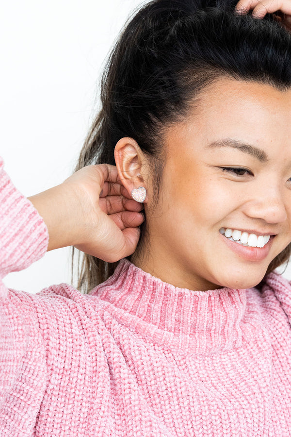I Heart You druzy earrings