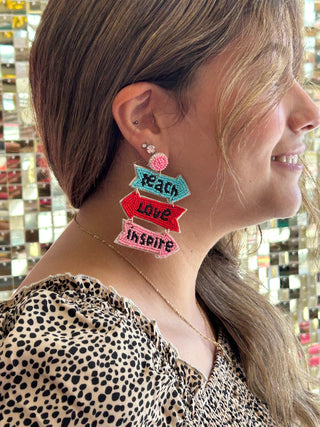 Teach Love Inspire Earrings