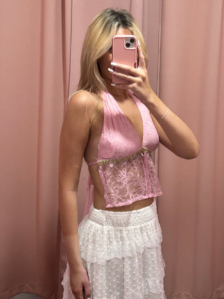 Pink Paradise Halter Top