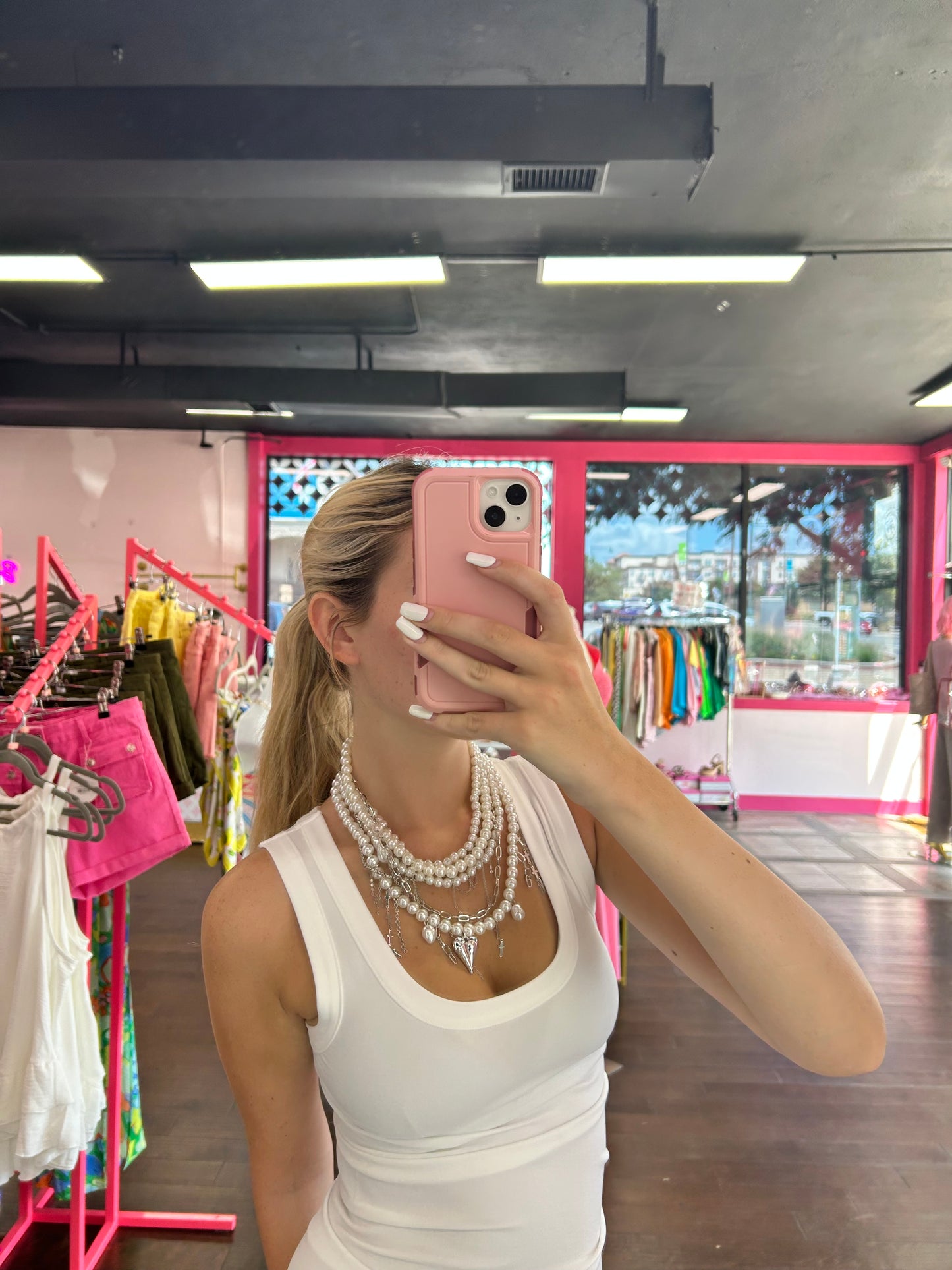 Midnight Romance Layered Pearl Necklace