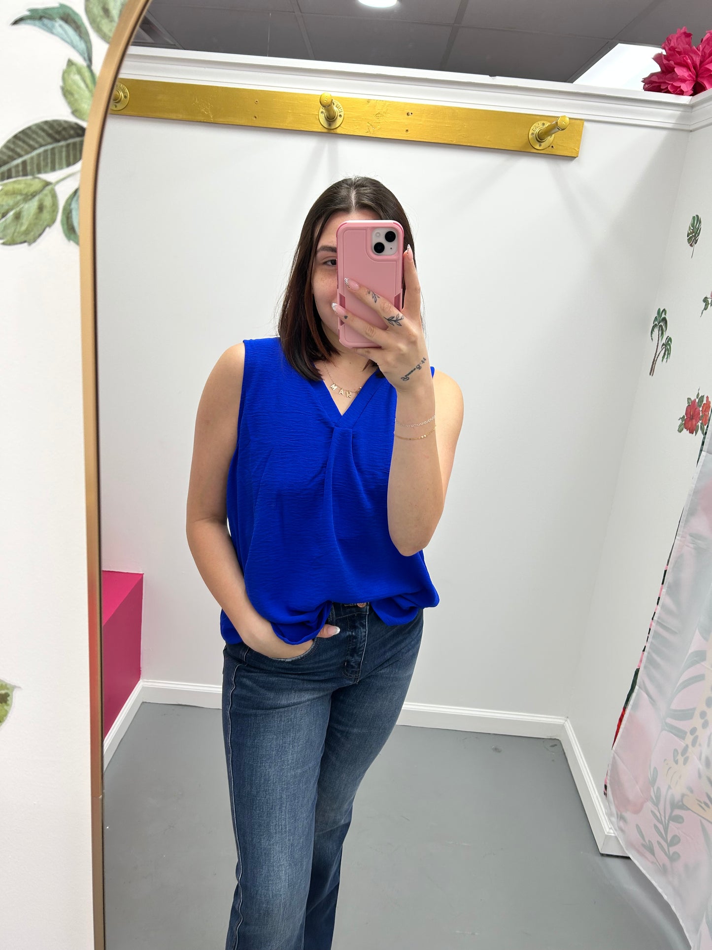 Layering Tank V-Neck/ Royal Blue