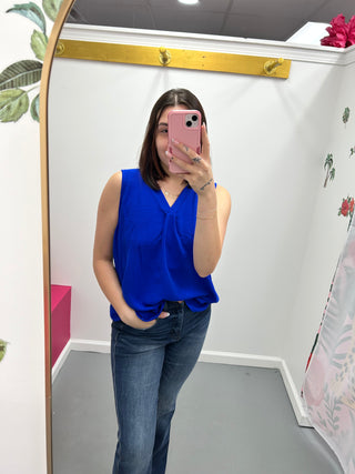 Layering Tank V-Neck/ Royal Blue