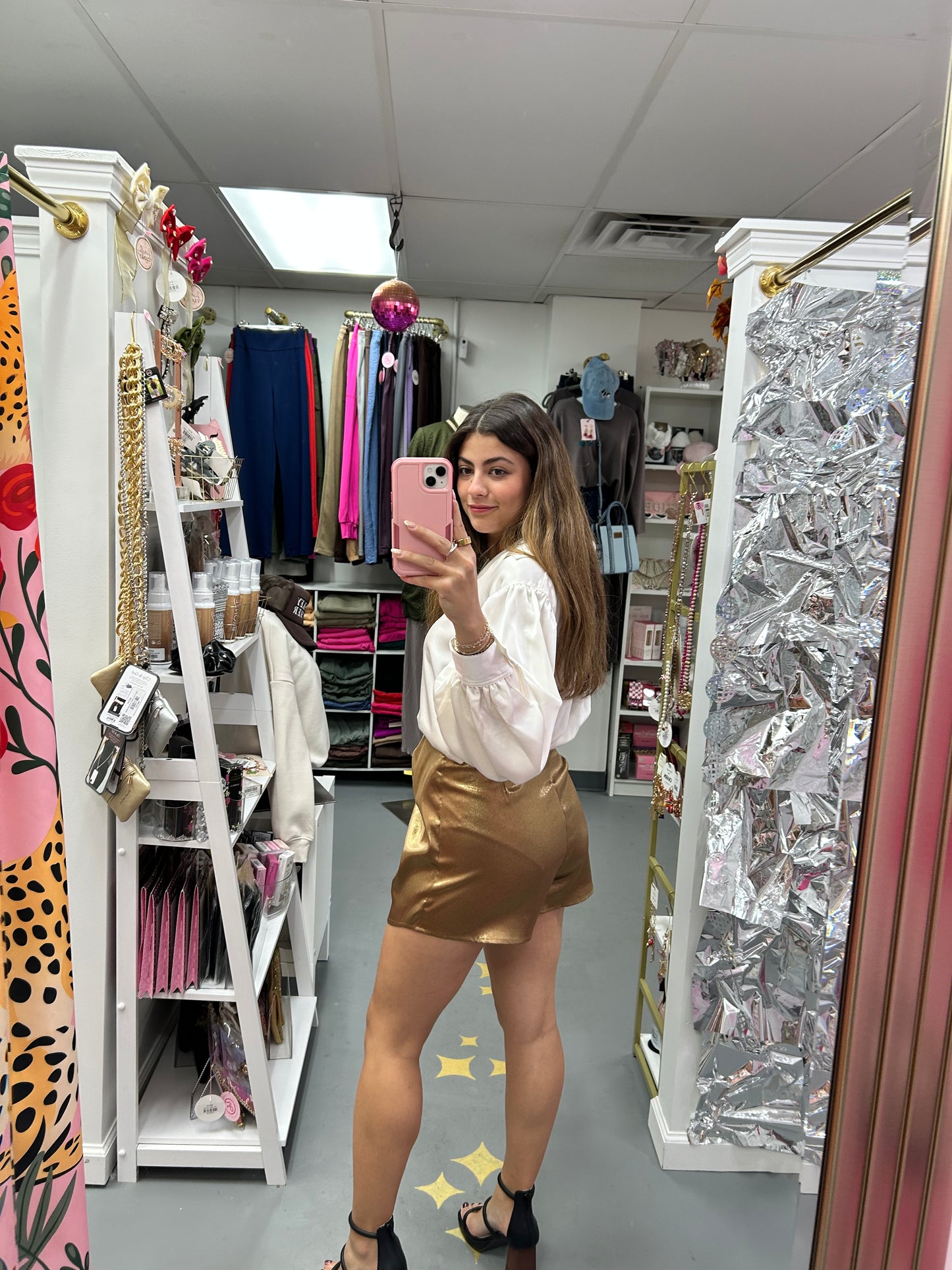 Mini Wrap Skort Gold