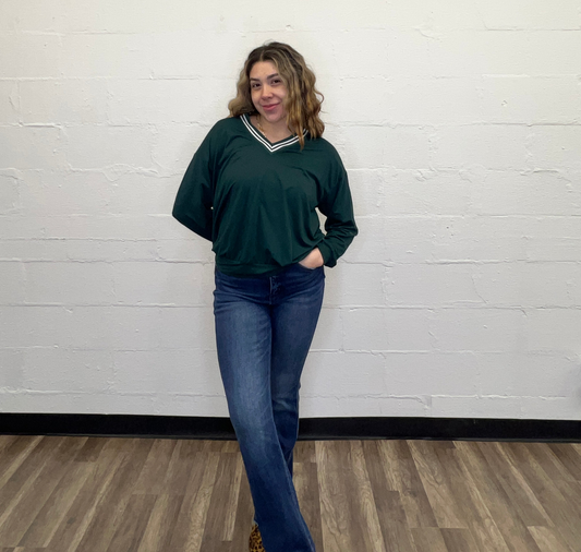 Varsity Top Midnight Green