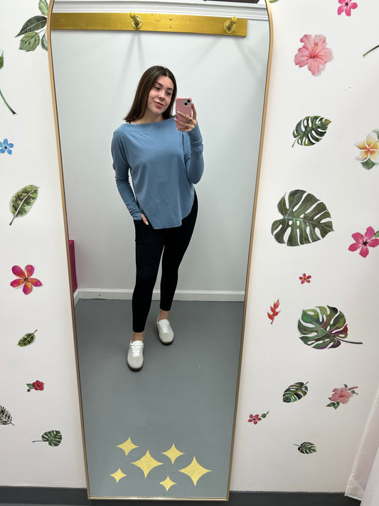 Off-Duty Slouchy Sweatshirt Blue Haze