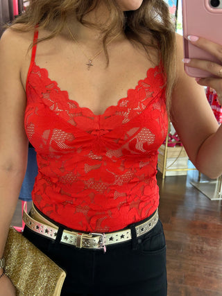 Scarlet Lace Bodysuit