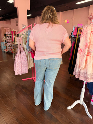 Curvy Western Detail Flare Jeans