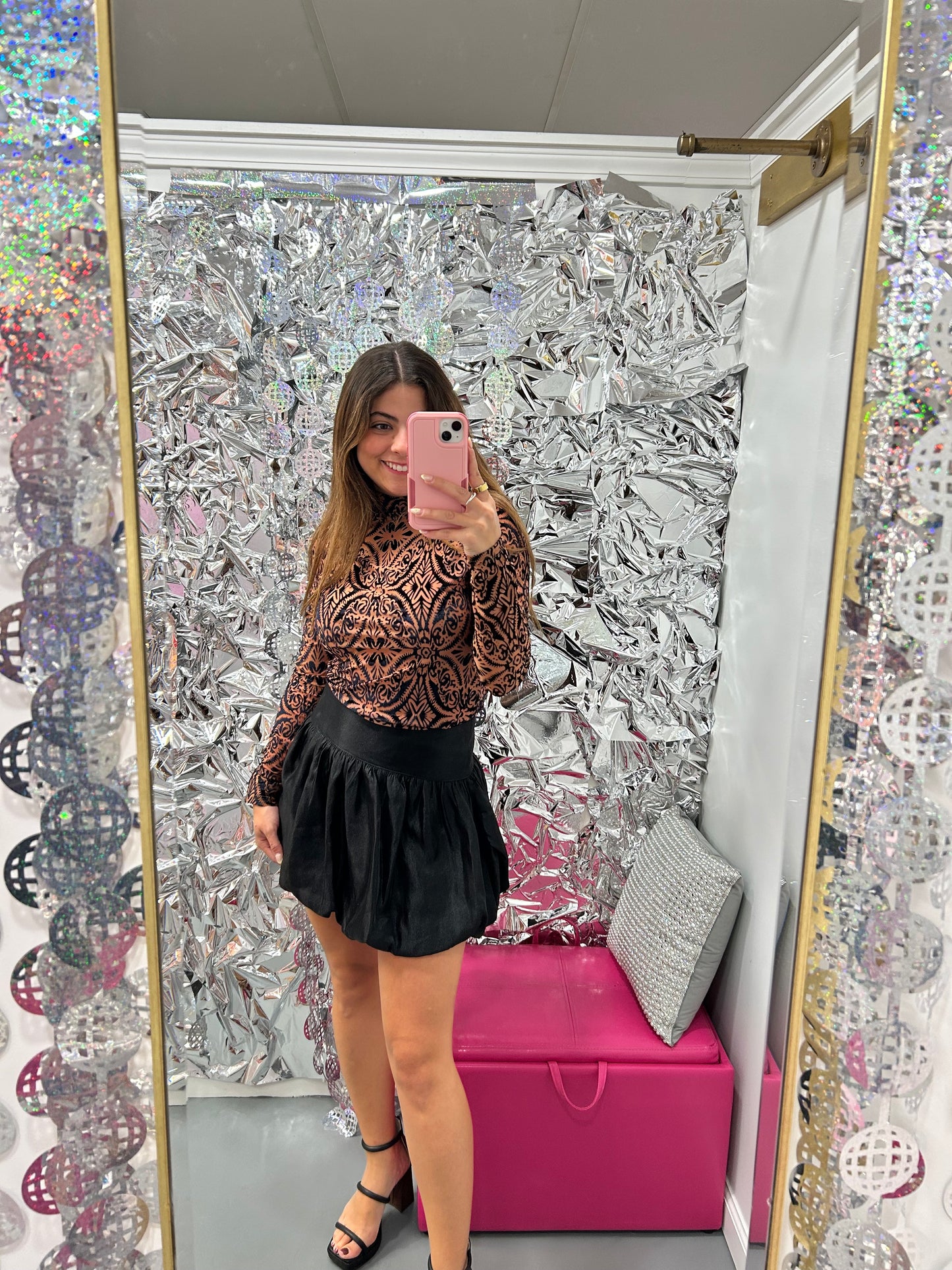 Mini Bubble Skort Black