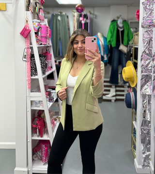 3/4 Sleeve Blazer Sage
