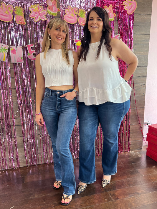 Hi Rise Bootcut Jeans