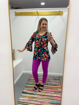Skinny Ponte Pants 26" Magenta