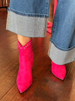 30" Cuff Crush Wide Leg Jeans