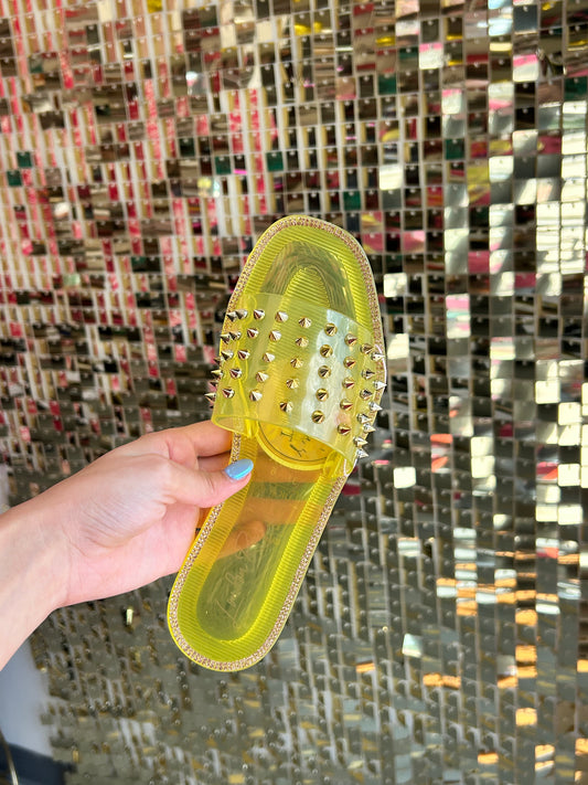 Yellow Studded Slides