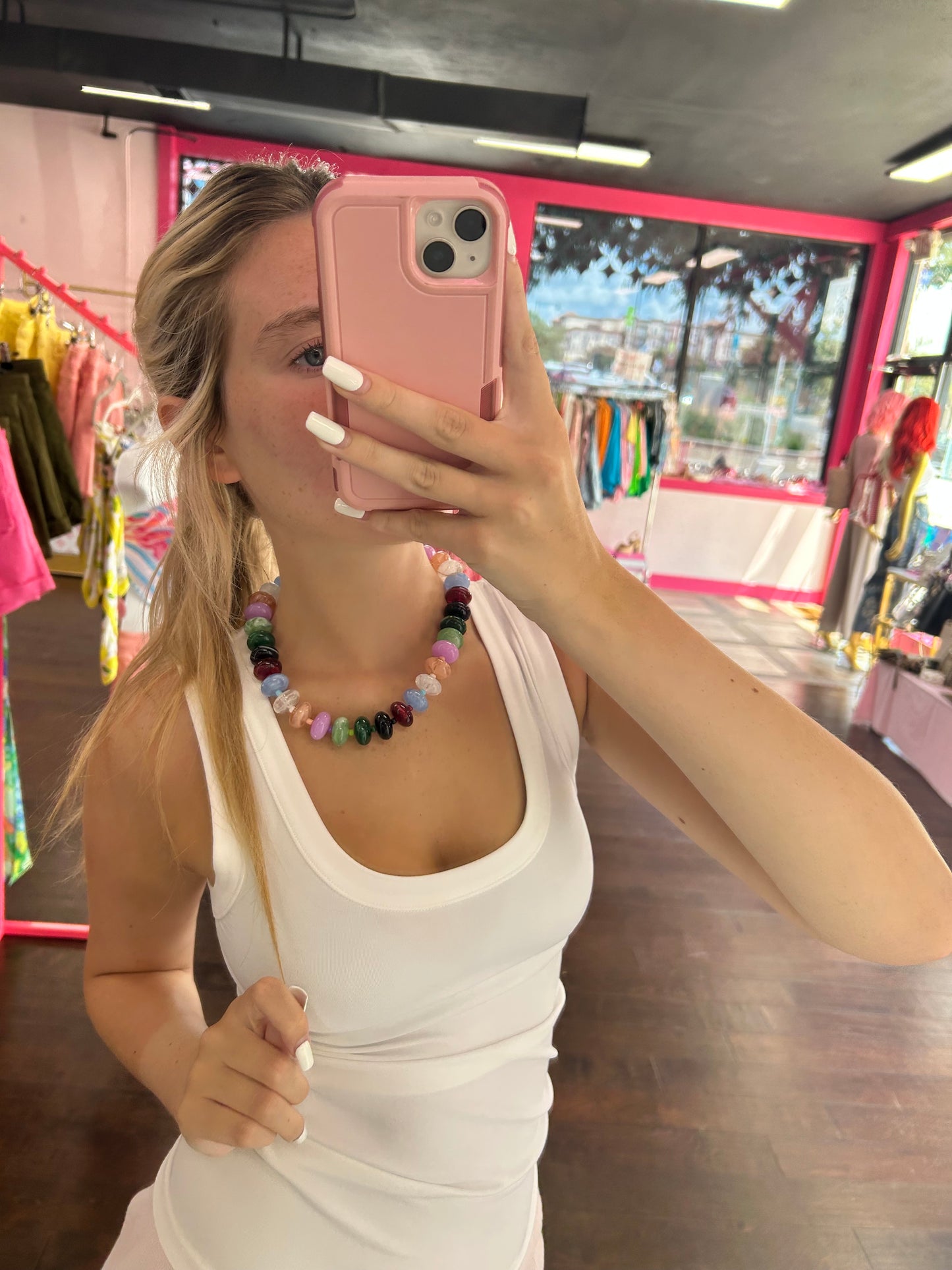 Pop of Color Beaded Necklace