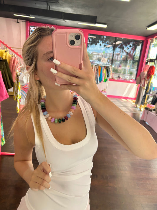 Pop of Color Beaded Necklace - 7 colors