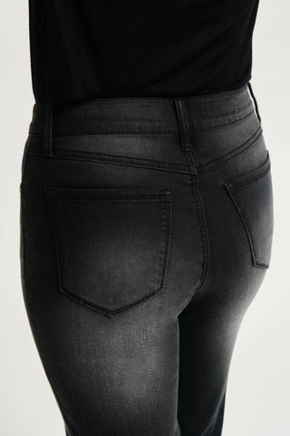 30"-34.5" Mid-Rise Straight Leg Cuffed Jeans