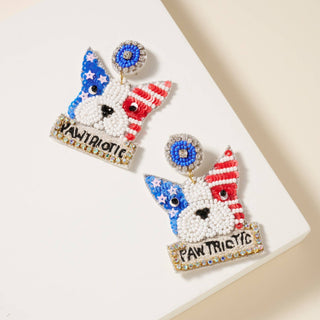 Pawtriotic Beaded Earrings
