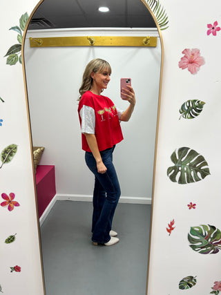 Cocktail Time Crop Tee