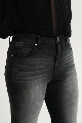 30"-34.5" Mid-Rise Straight Leg Cuffed Jeans