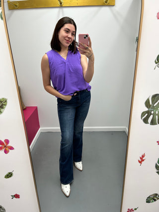 Layering Tank V-Neck/ Purple