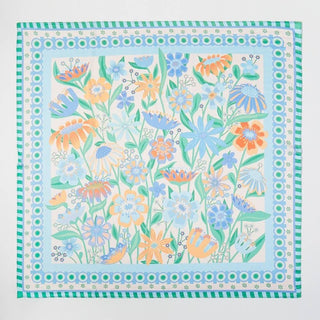 Flower Market Bandana Scarf - Blue