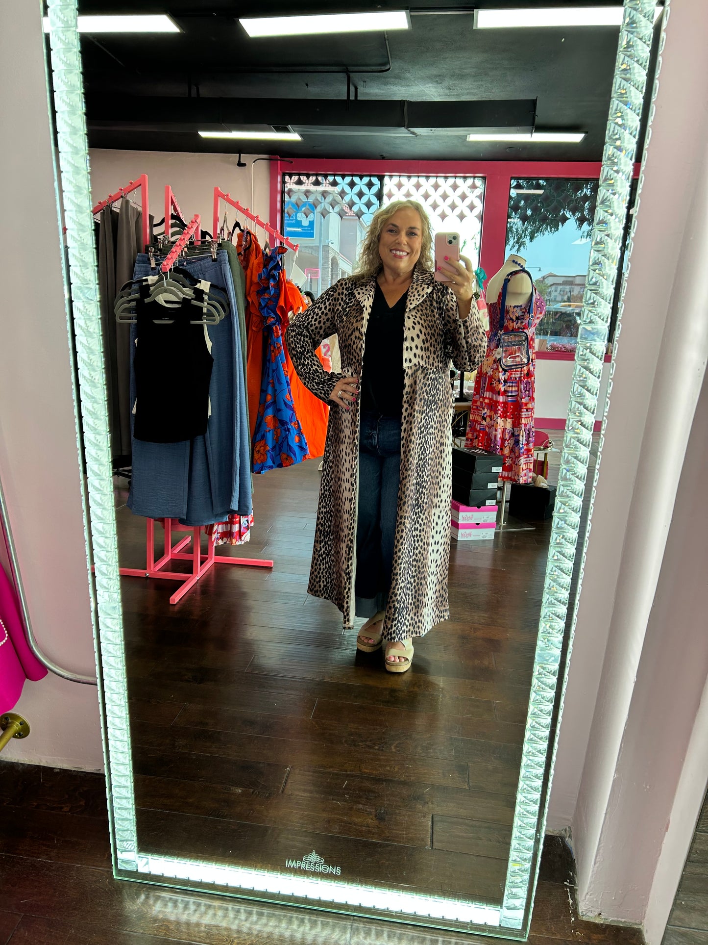 Leopard Long Cardigan Jacket
