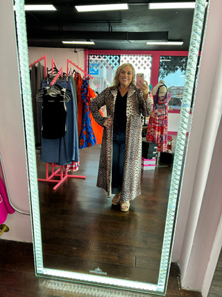 Leopard Long Cardigan Jacket