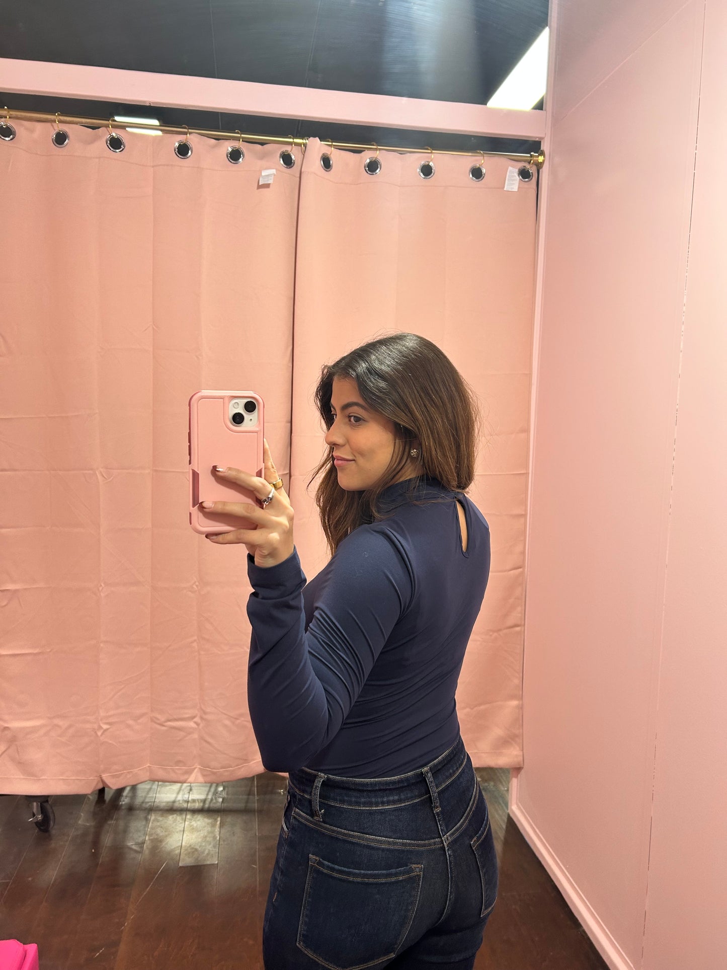 Curvy Butter Stretch Bodysuit Navy