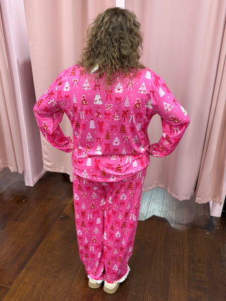 Pinkmas Ruffle Pajama Set