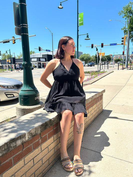 Lattice Open Back Dress