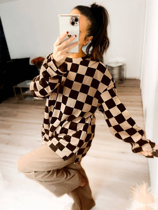 Checkered Casual Glam Pants