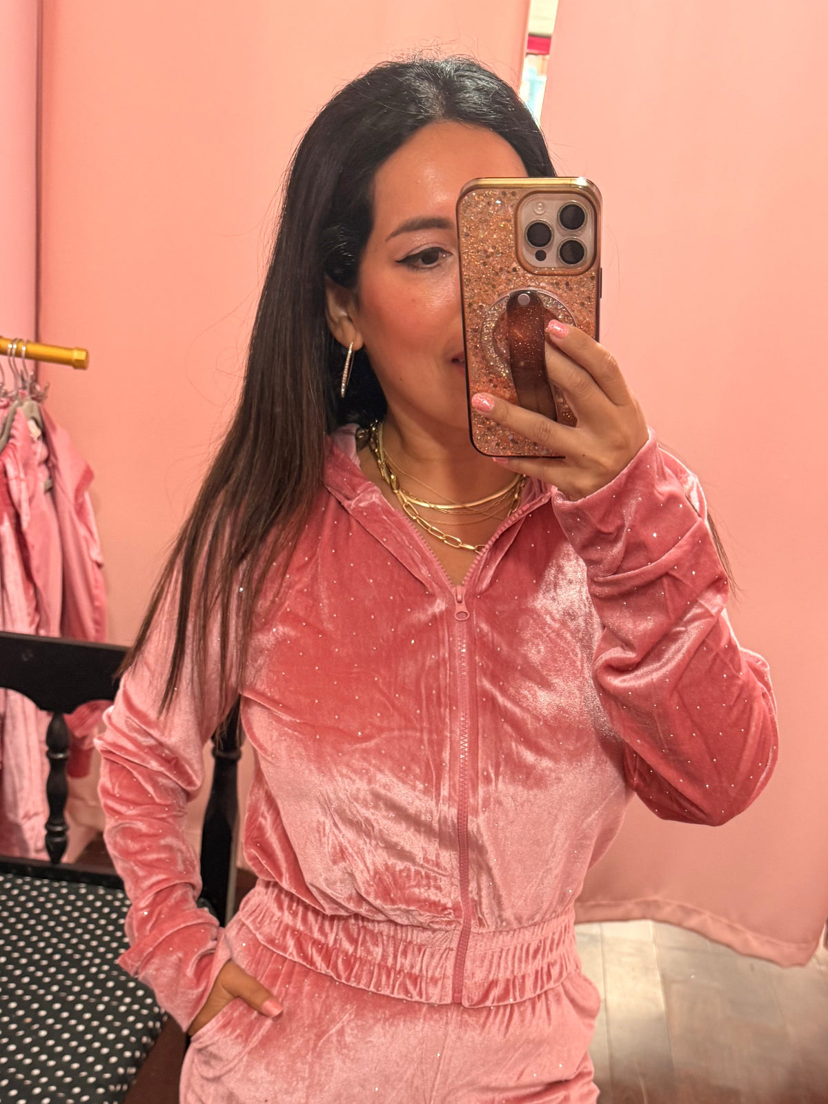 All Eyes on Me Velvet Sparkle Jacket