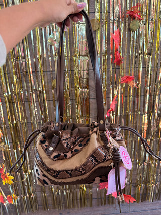 Desert Stitch Shoulder Bag Brown