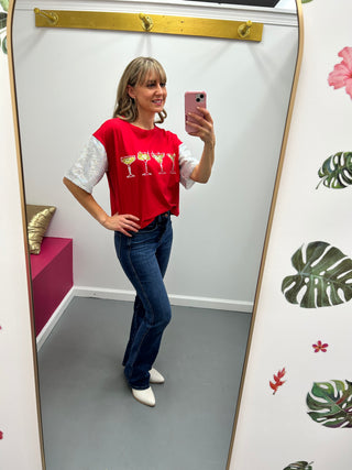 Cocktail Time Crop Tee