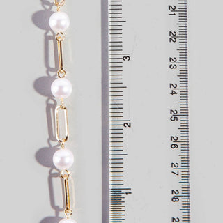 Pearl & Paperclip Chain Necklace