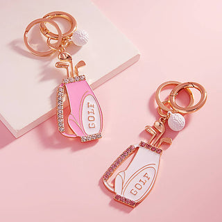 Pink Golf Bag Keychain