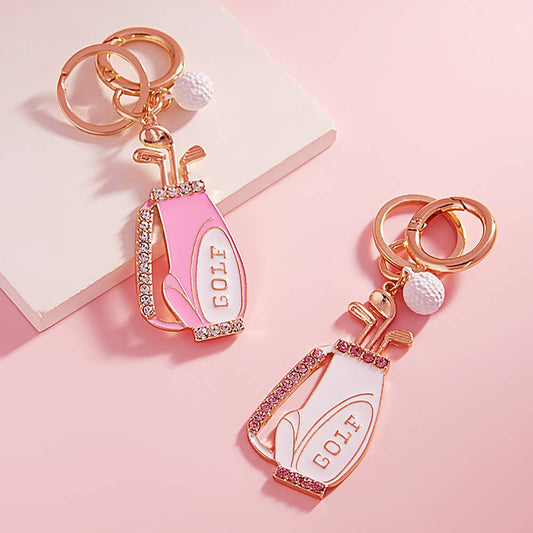 Pink Golf Bag Keychain