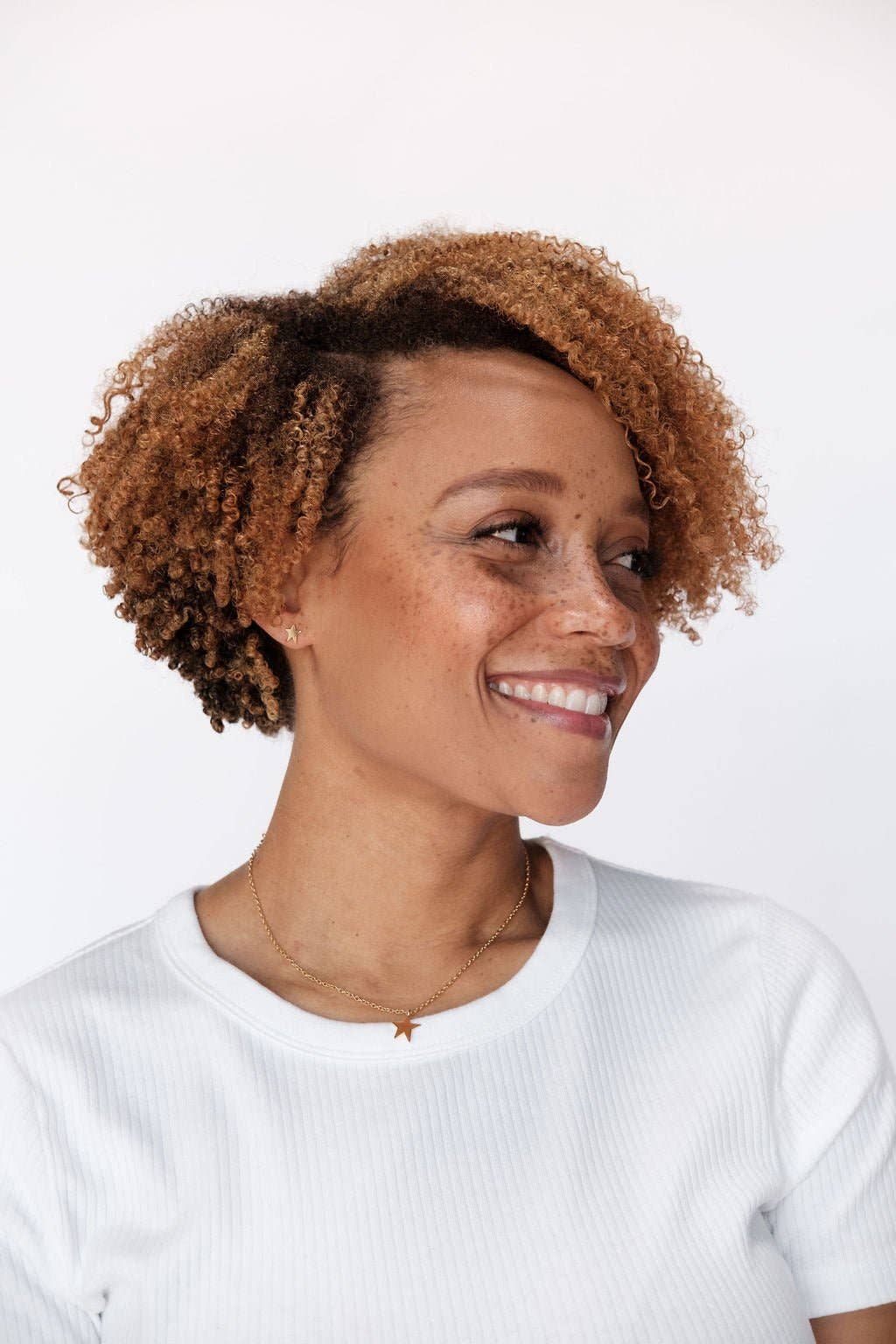 Gold Superstar Stud Earrings