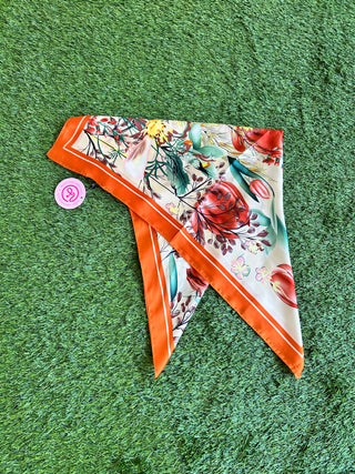 Floral Garden Bandana - Orange