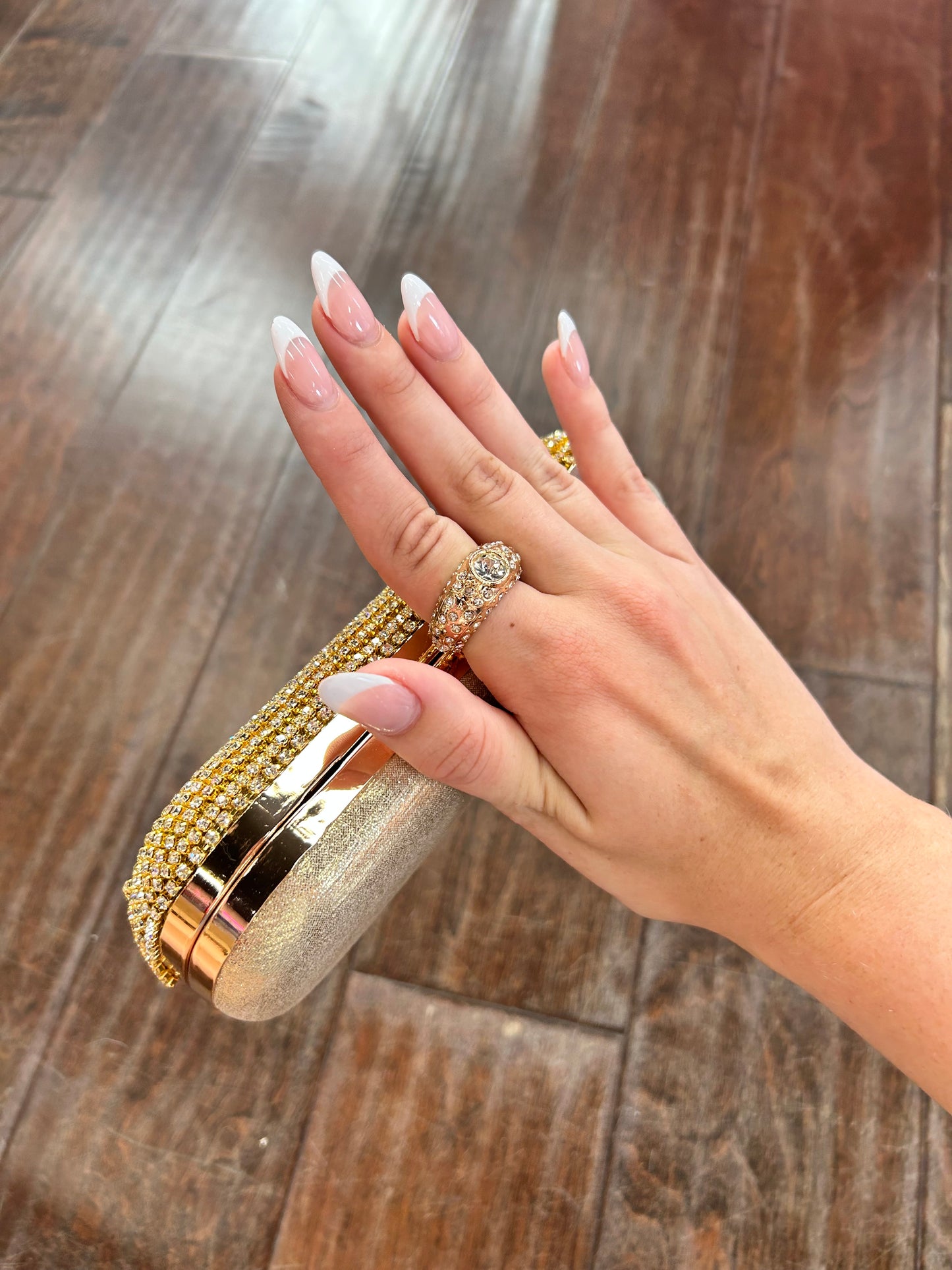 Dripping Sparkle Clutch Gold