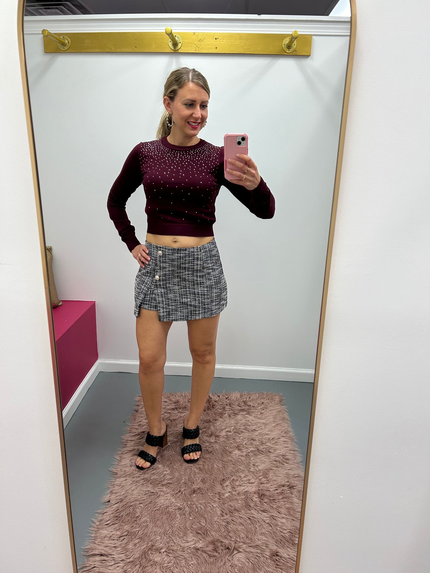 Tweed Skorts Black