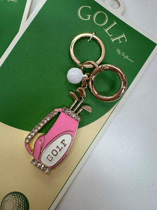 Pink Golf Bag Keychain