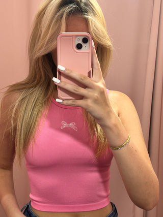 Bow Babe Tank Pink