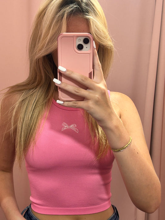 Bow Babe Tank Pink