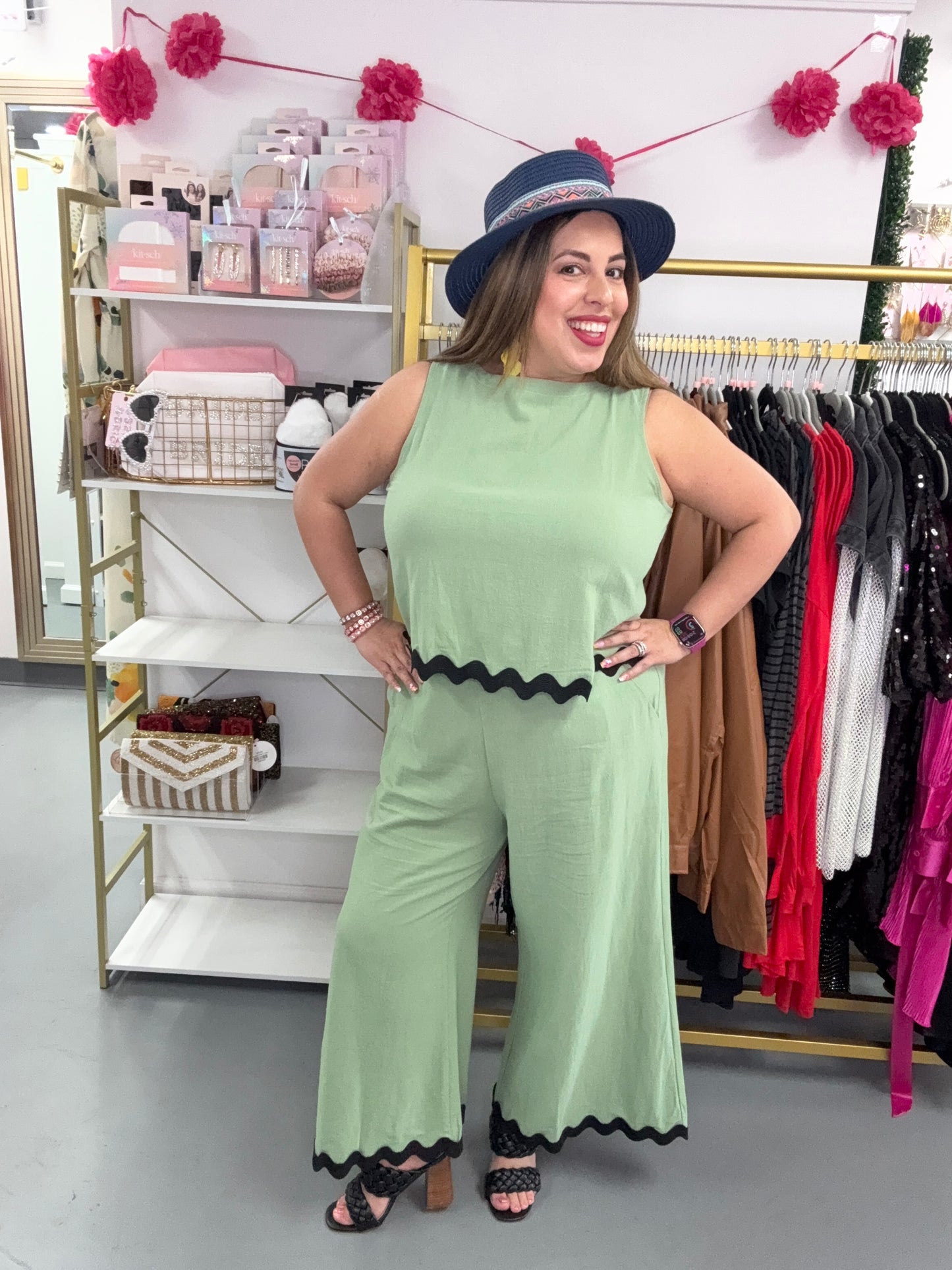Day Trip Sleeveless Set Green