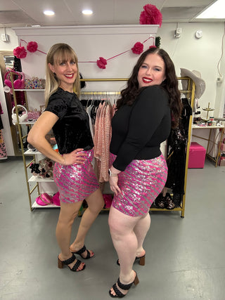 Pink Party Sequin Skirt