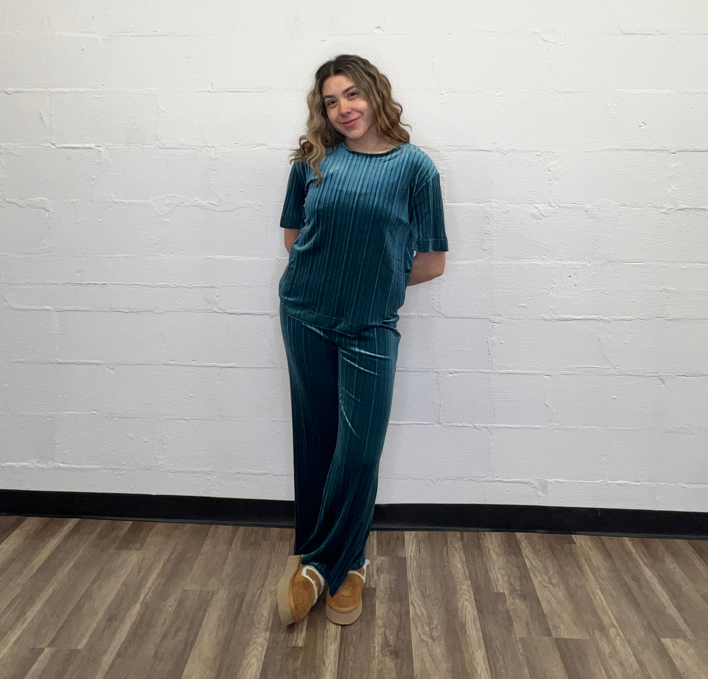 Velvet Pants Teal