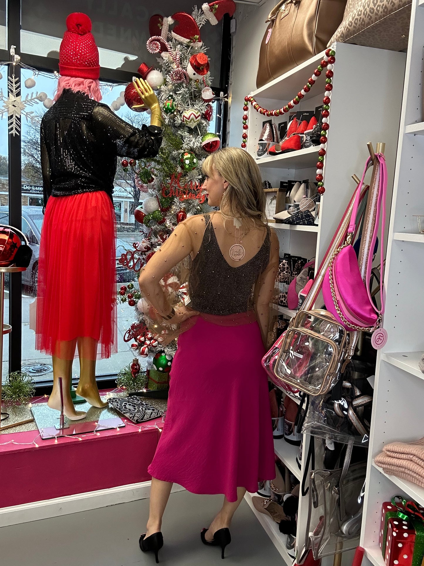Pink Midi Skirt