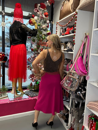 Pink Midi Skirt